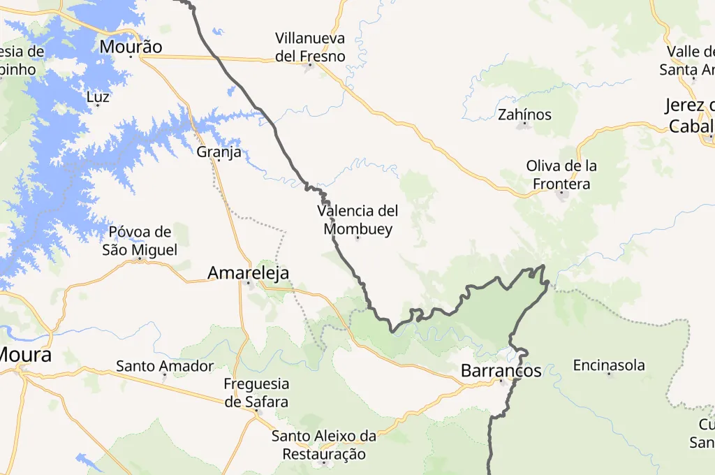 Valencia del Mombuey Area Map