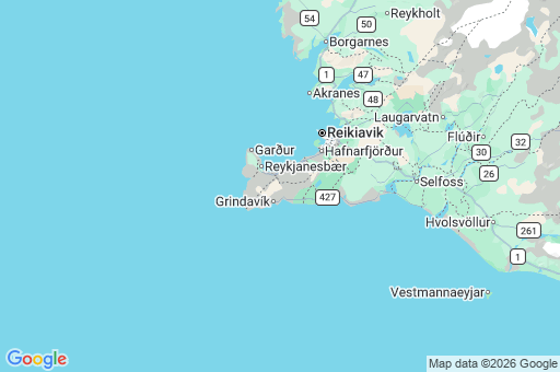 Map of Península de Reykjanes