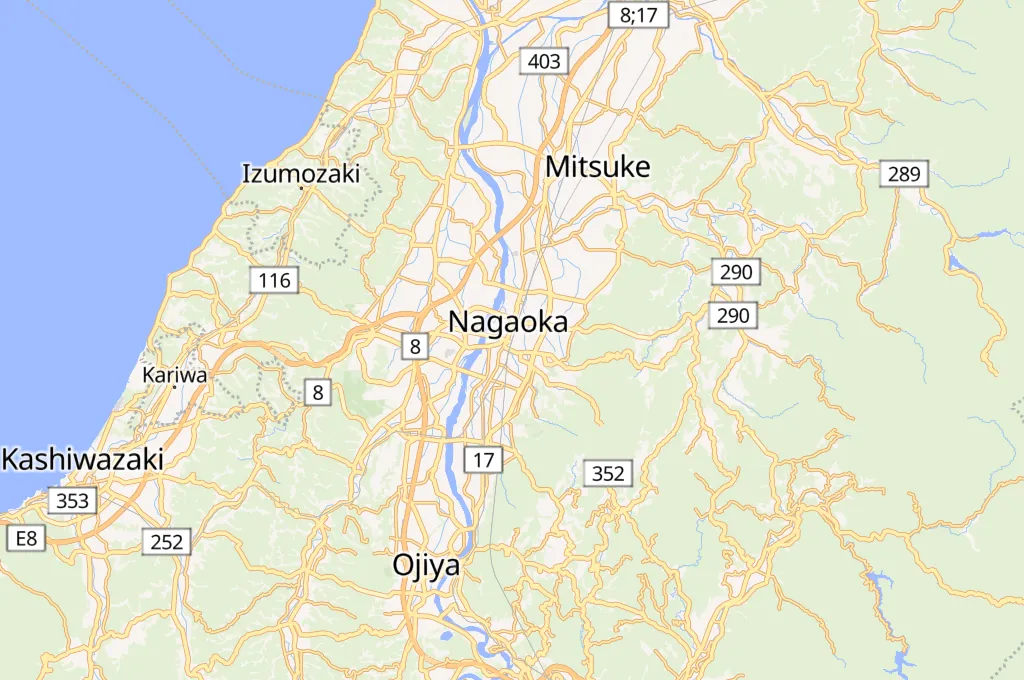 Estación de Nagaoka Area Map