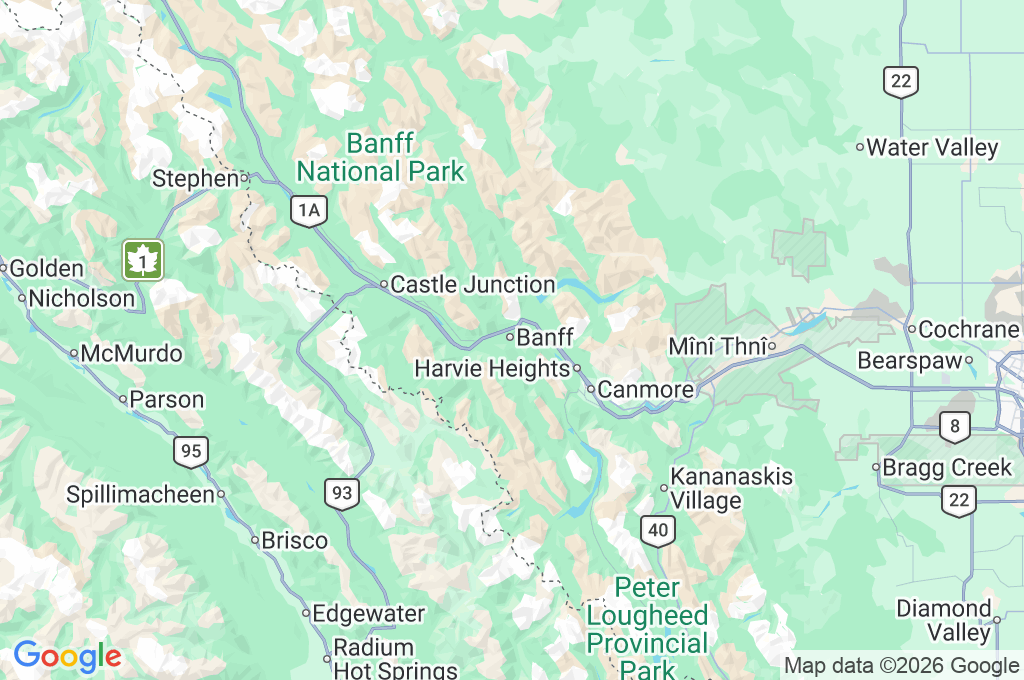 Monte Norquay Area Map