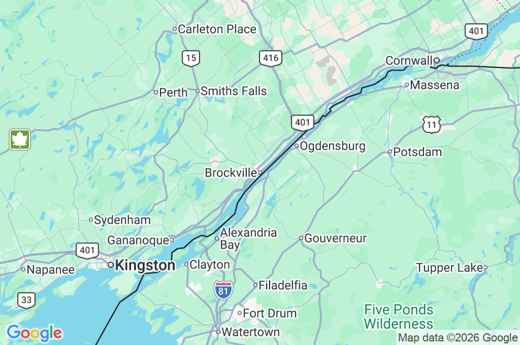 Brockville Area Map