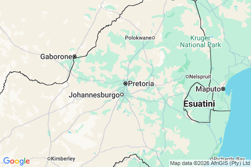 Map of Gauteng