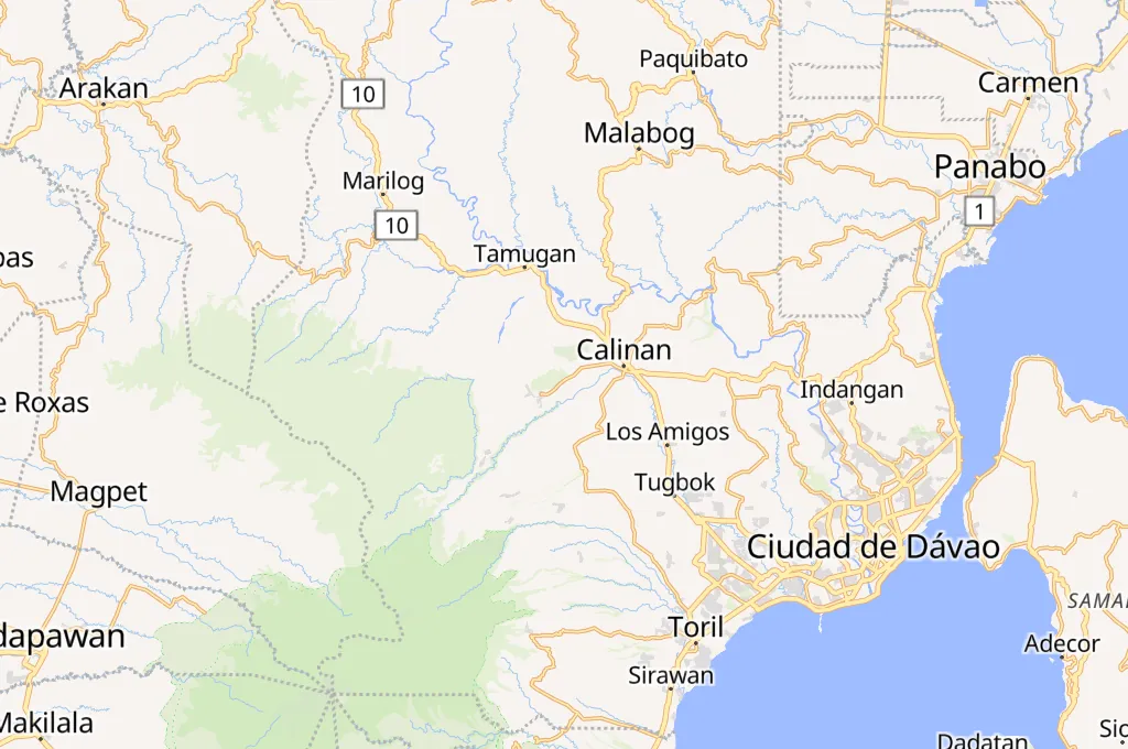 Centro del Águila Filipina Area Map