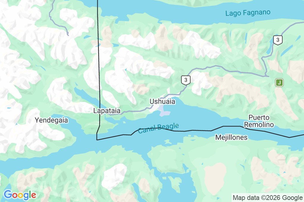 Ushuaia Area Map Ushuaia Area Map