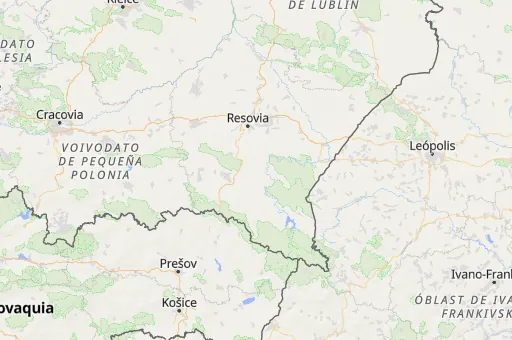 Map of Distrito de Brzozów
