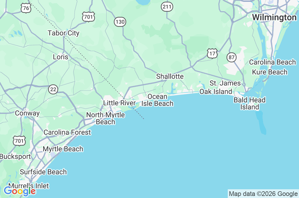 Puerto Deportivo de Ocean Isle Area Map