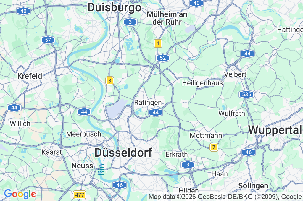 Ratingen Area Map Ratingen Area Map