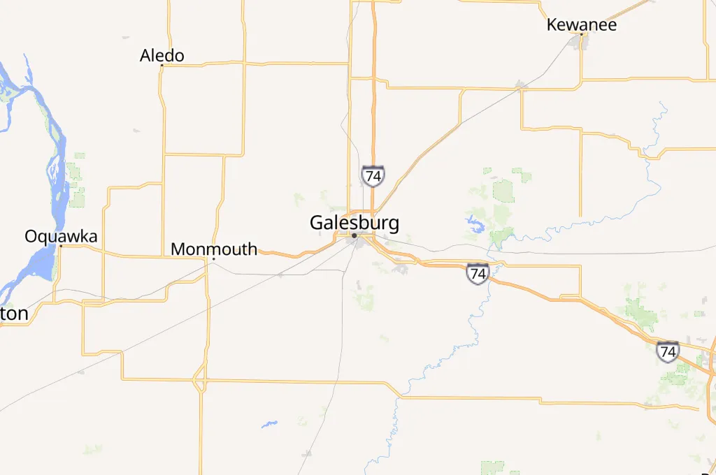 Estación Amtrak de Galesburg Area Map Estación Amtrak de Galesburg Area Map