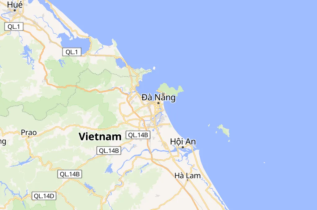 Da Nang Area Map Da Nang Area Map