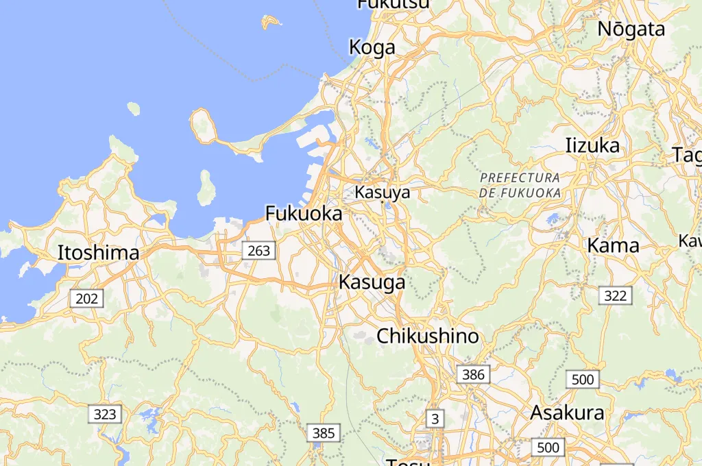 Aeropuerto de Fukuoka Area Map Aeropuerto de Fukuoka Area Map