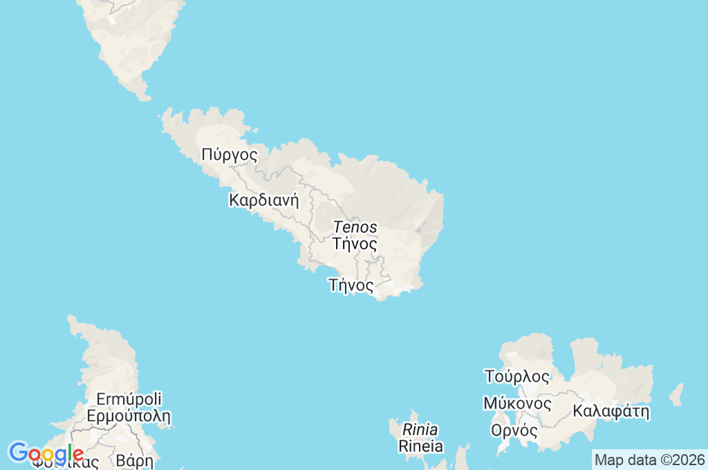 Costa de Tinos Area Map