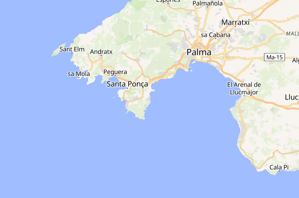 Cala Vinyes Area Map Cala Vinyes Area Map