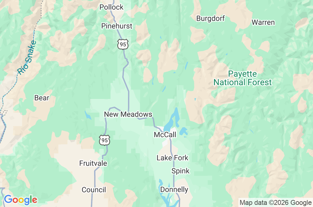 Brundage Mountain Area Map