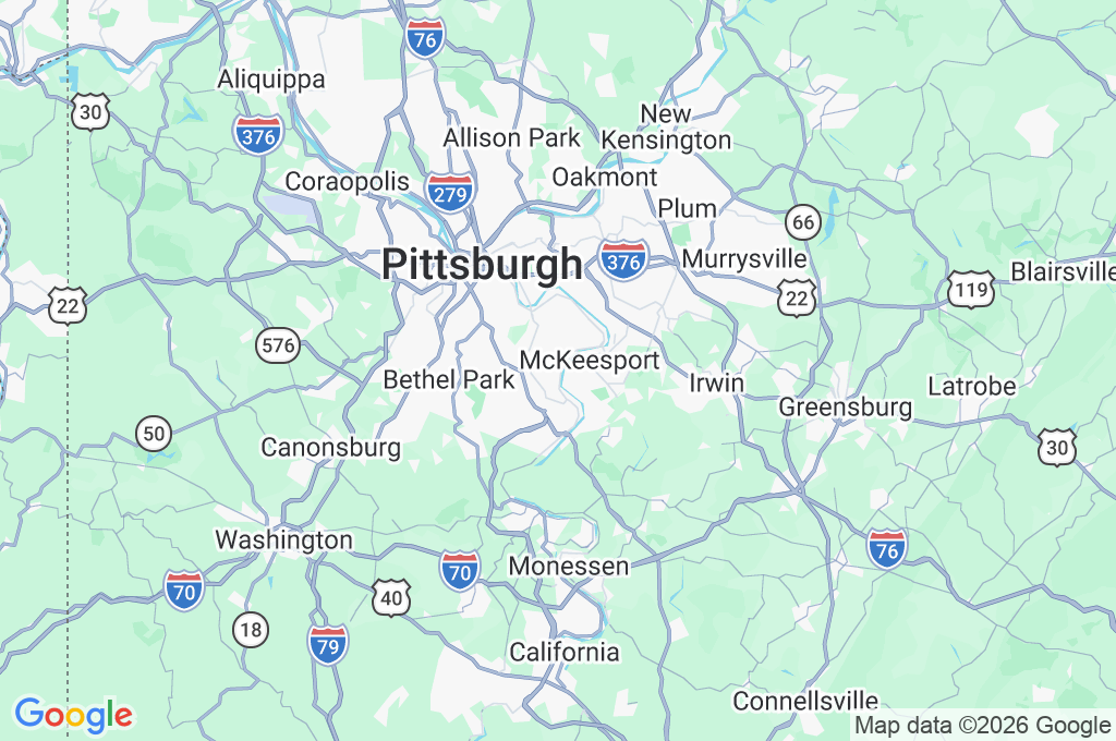 West Mifflin Area Map