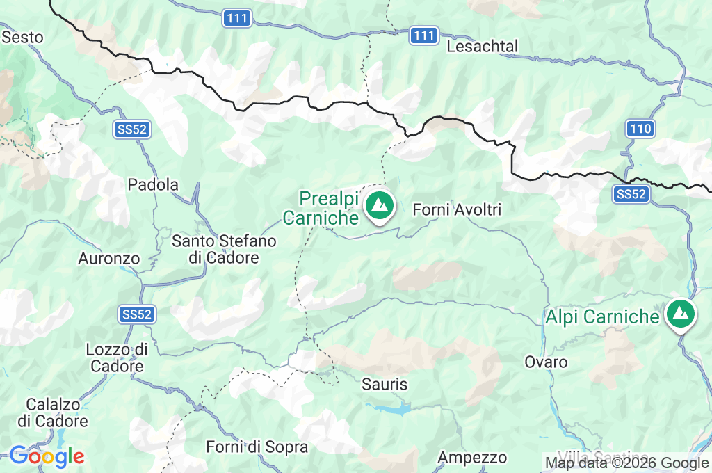 Sappada Area Map