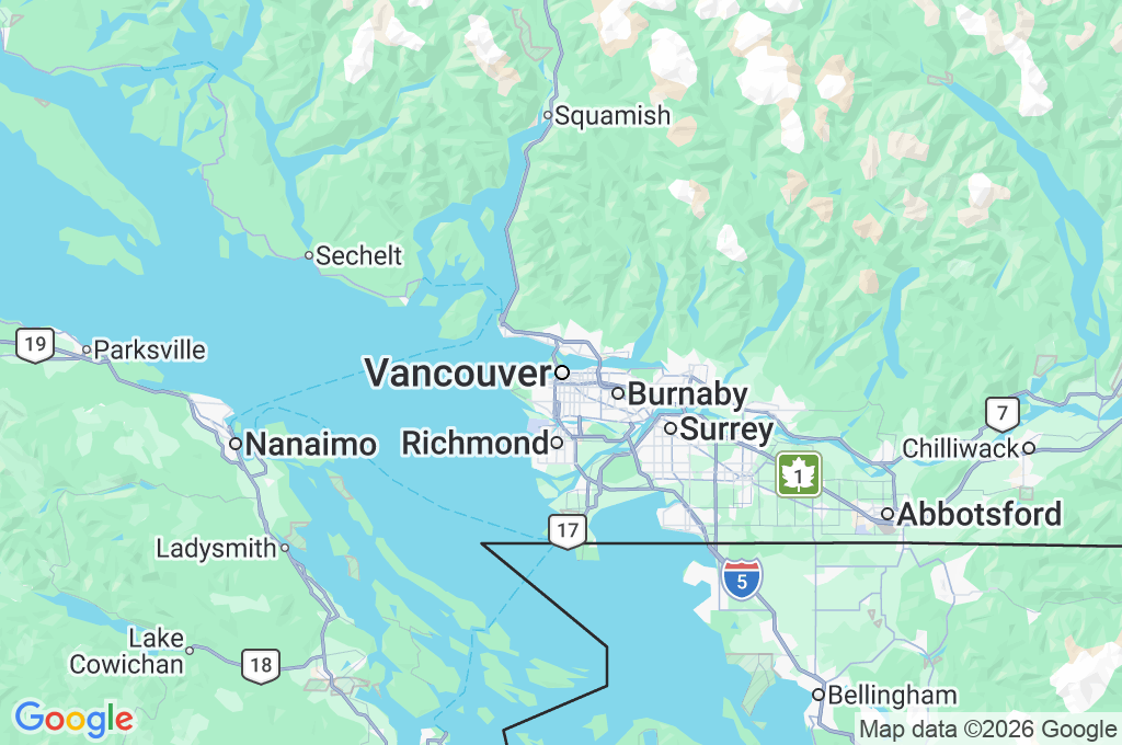 Vancouver Area Map
