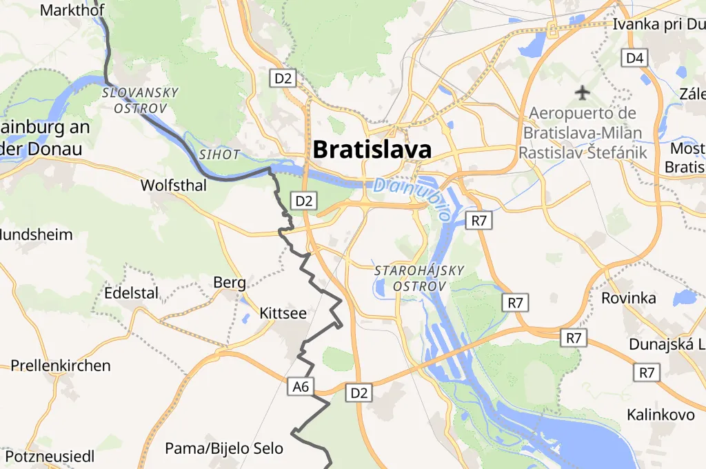 Petržalka Area Map Petržalka Area Map