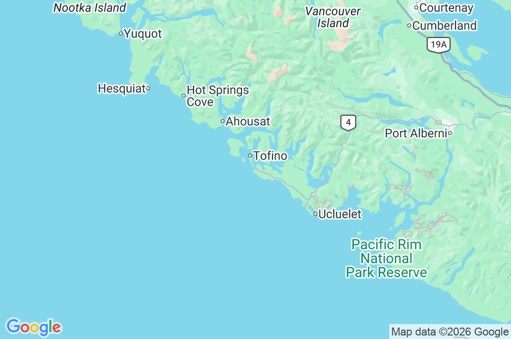 Cox Bay Area Map Cox Bay Area Map