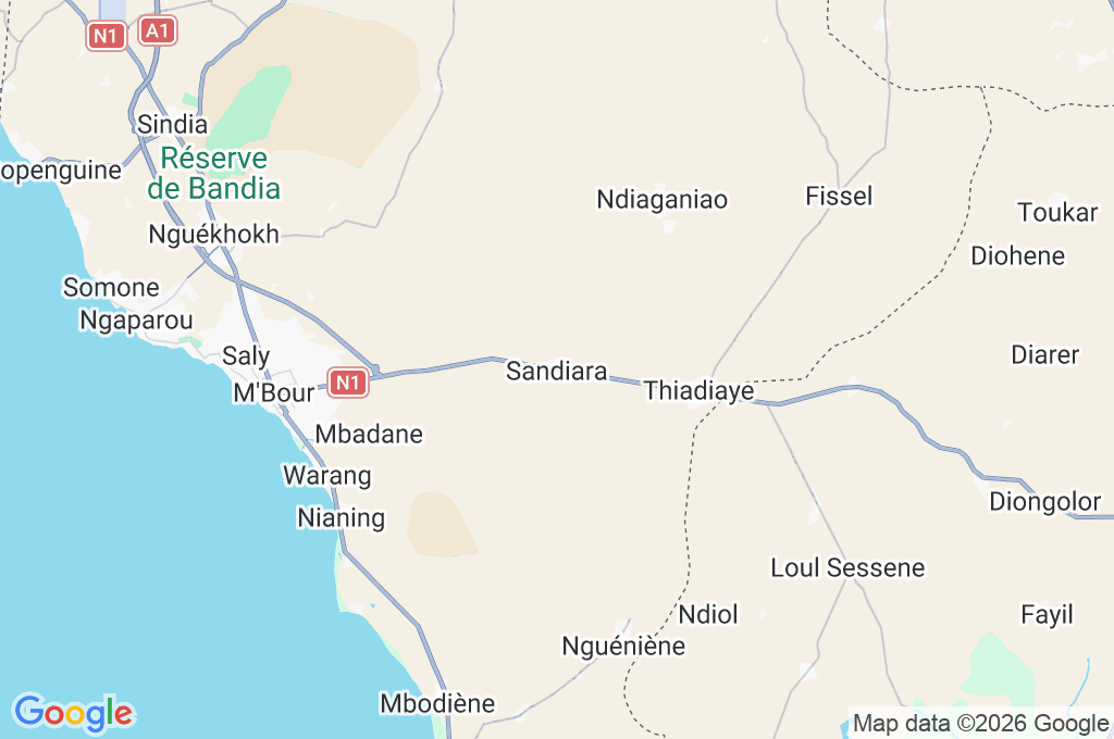 Sandiara Area Map Sandiara Area Map