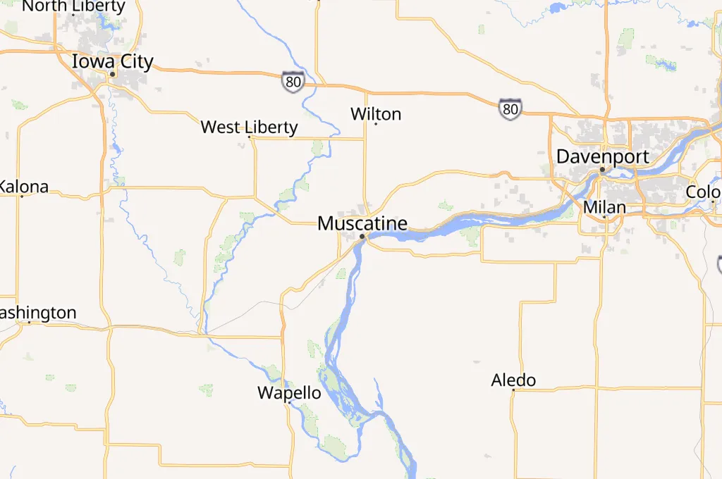 Muscatine Area Map